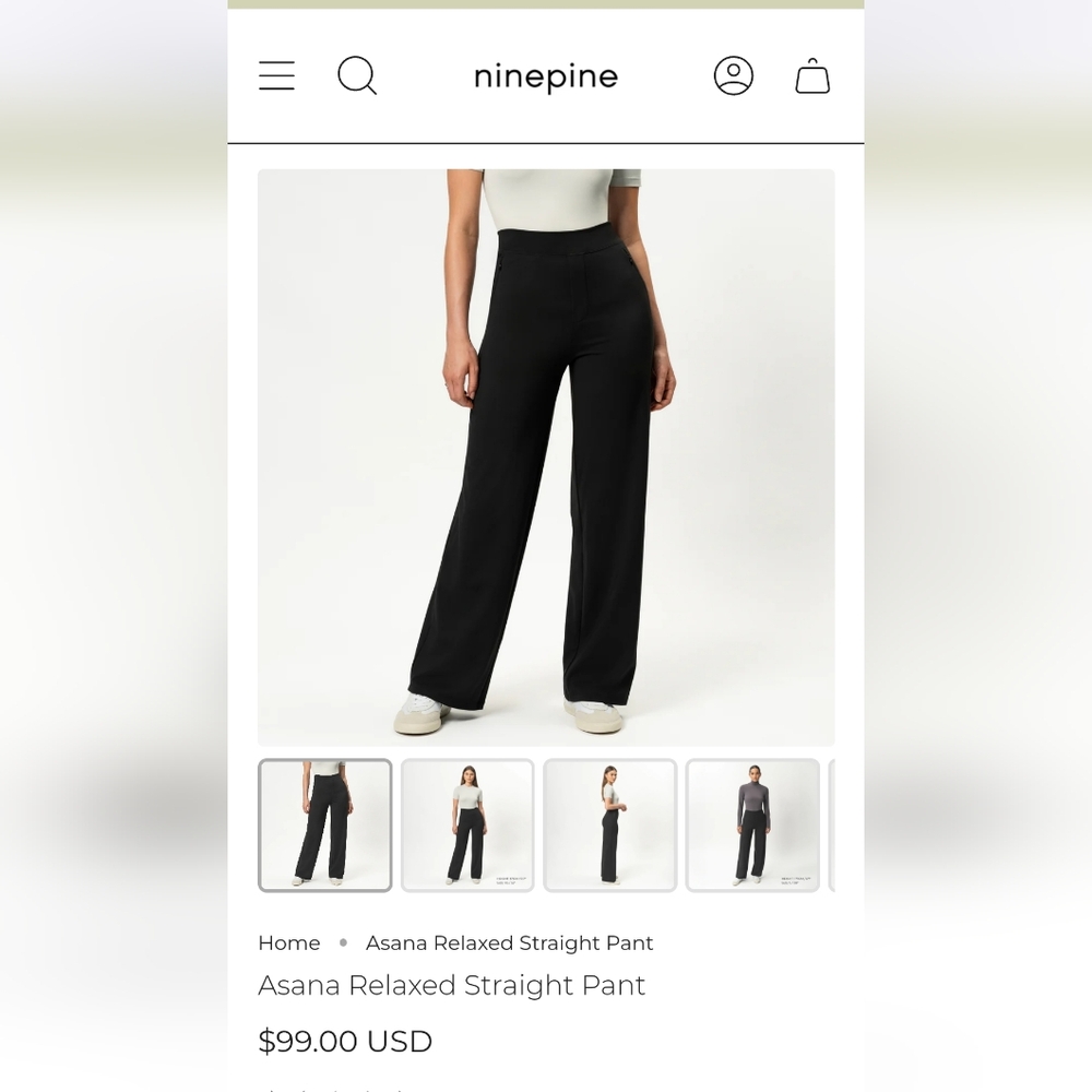 Ninepine asana relaxed straight pant